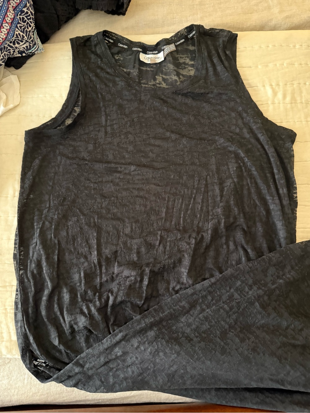 Calvin Klein swim cover up burn out midi dress